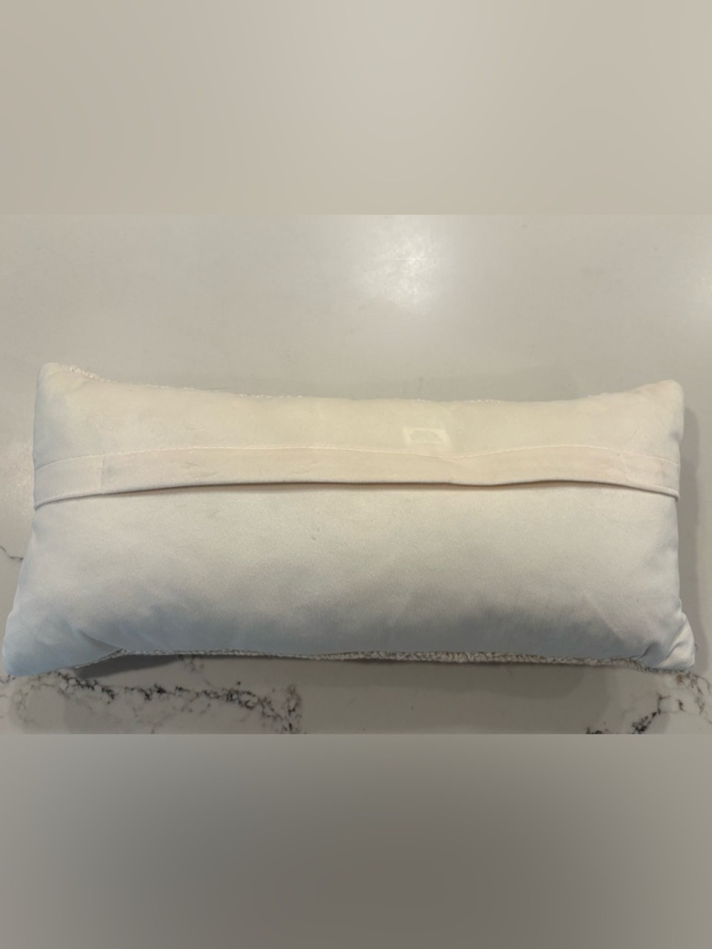 Mud Pie Bless Our Home Cream and Black Wool Hook Accent Throw Pillow 18x8 NWT - Picture 4 of 7